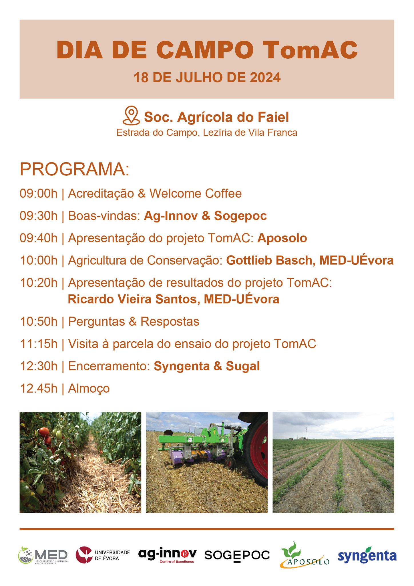 Dia de Campo TomAC Agricultura de Conservação em tomate indústria